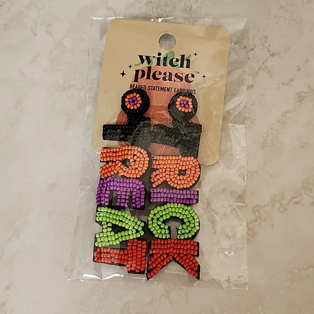 🎃 TRICK OR TREAT SEAD BEAD EARRINGS 🎃